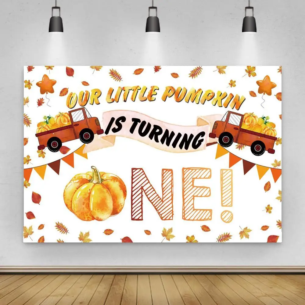 

Виниловые фоны для фотосъемки новорожденных с изображением нашей маленькой тыквы поворачивающейся на первый день рождения и декоративным...