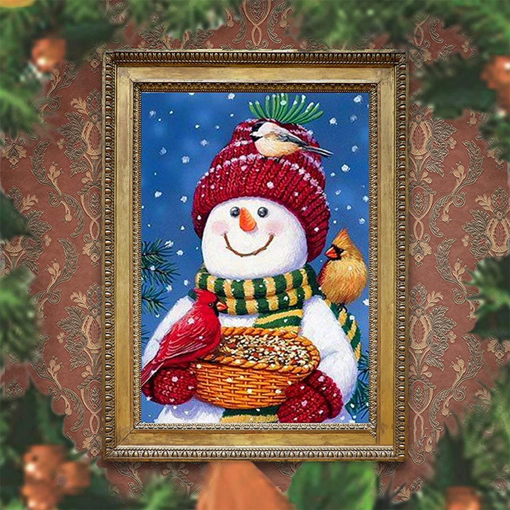 

5D DIY Diamond Painting 5D Christmas Wall Hanging Xmas Crafts Christmas Snowman Set Diamond Embroidery Home Decoration Gift