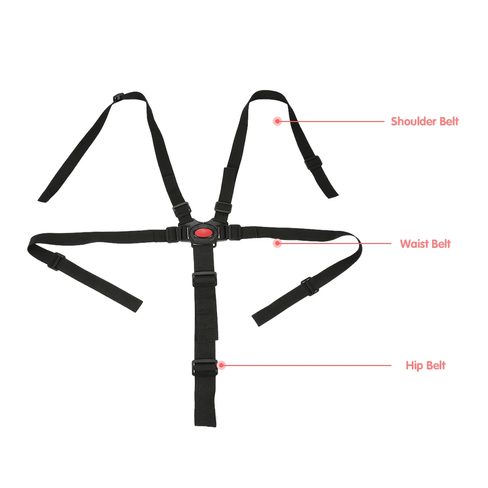 Универсальные Пятиточечные ремни безопасности для детского стула коляски