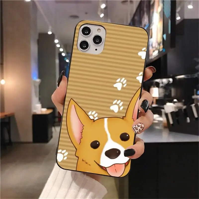 cute corgi cartoon dog phone case for iphone 12 11 pro max mini xs max 8 7 6 6s plus x 5s se 2020 xr cover free global shipping