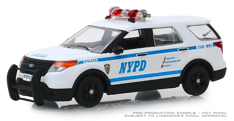 Зеленый светильник 1:43 2013 Ford Interceptor утилита сплав автомобильные игрушки для детей