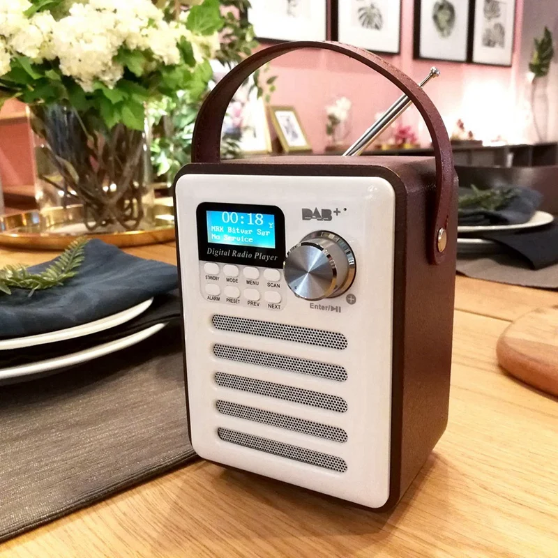Цифровой радиоприемник ABHU Dab/Dab + тюнер Bluetooth 5 0 Fm вещание Aux In MP3 плеер поддержка Tf