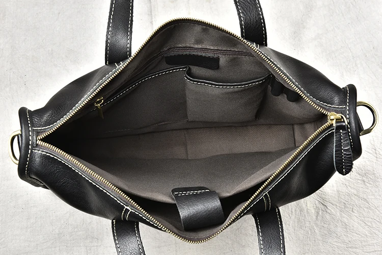 Casual Men Handbag Genuine Leather Men's Bag Shoulder Vintage Briefcase Original Handmade For 13 Inch Laptop NUPUGOO |