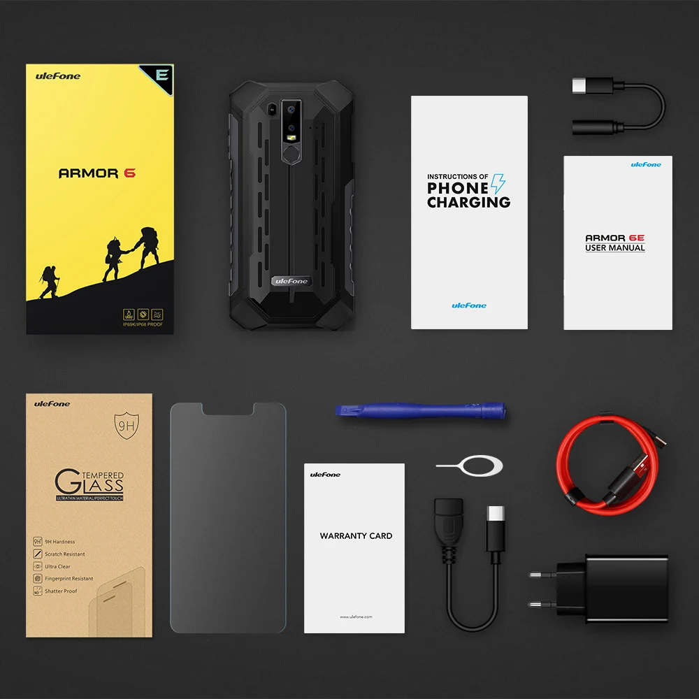 Ulefone Power 6E прочный мобильный телефон 4 Гб + 64 IP68 Водонепроницаемый NFC Helio P70 Otca-core Android