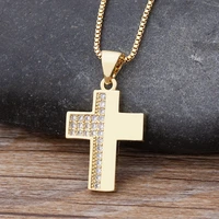 aibef hot sale female cross pendants gold crystal jesus cross pendant necklace jewelry for men women wholesale dropshipping