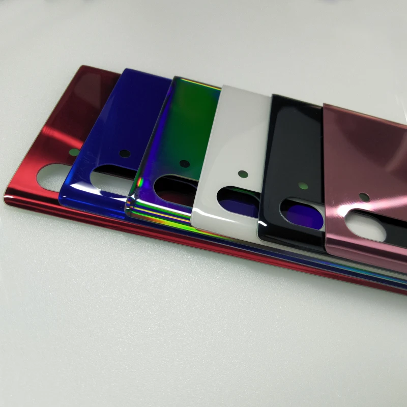 Фото Для SAMSUNG Galaxy Note 10 Корпус батарейного отсека для Galaxy Note 10 N970 N970F Note 10 Plus N975 N975F ПРИМЕЧАНИЕ 10 Задний стеклянный чехол №3