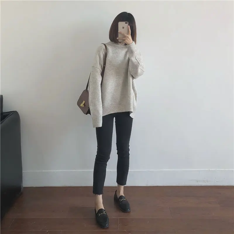 

Woman Jeans Pants Large Size Autumn Winter High Waist Stretch Feet Pants