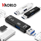 VAORLO Usb 3,1 кард-ридер высокое Скорость SD TF микро-sd кардридер, Тип C USB C Micro USB устройство чтения карт памяти OTG кард-ридер для портативных ПК