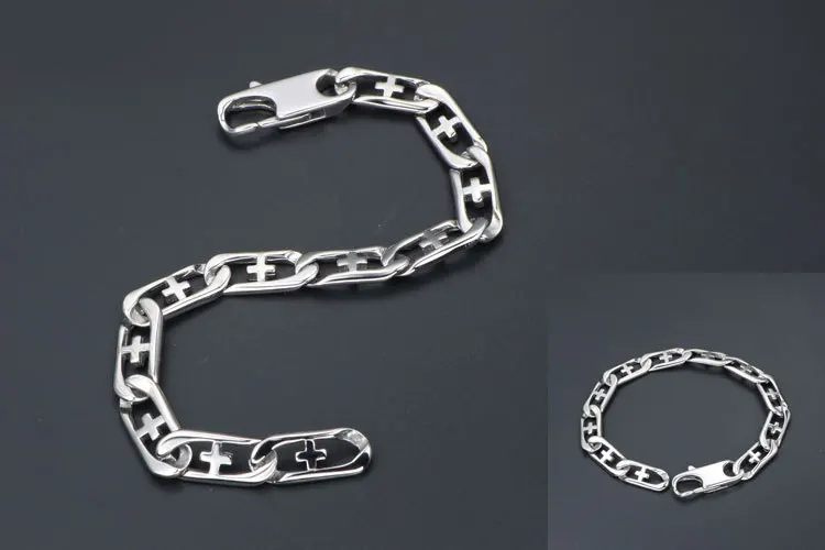 Браслет из нержавеющей стали с вырезами ширина 8 1 мм Длина дюймов мужские и