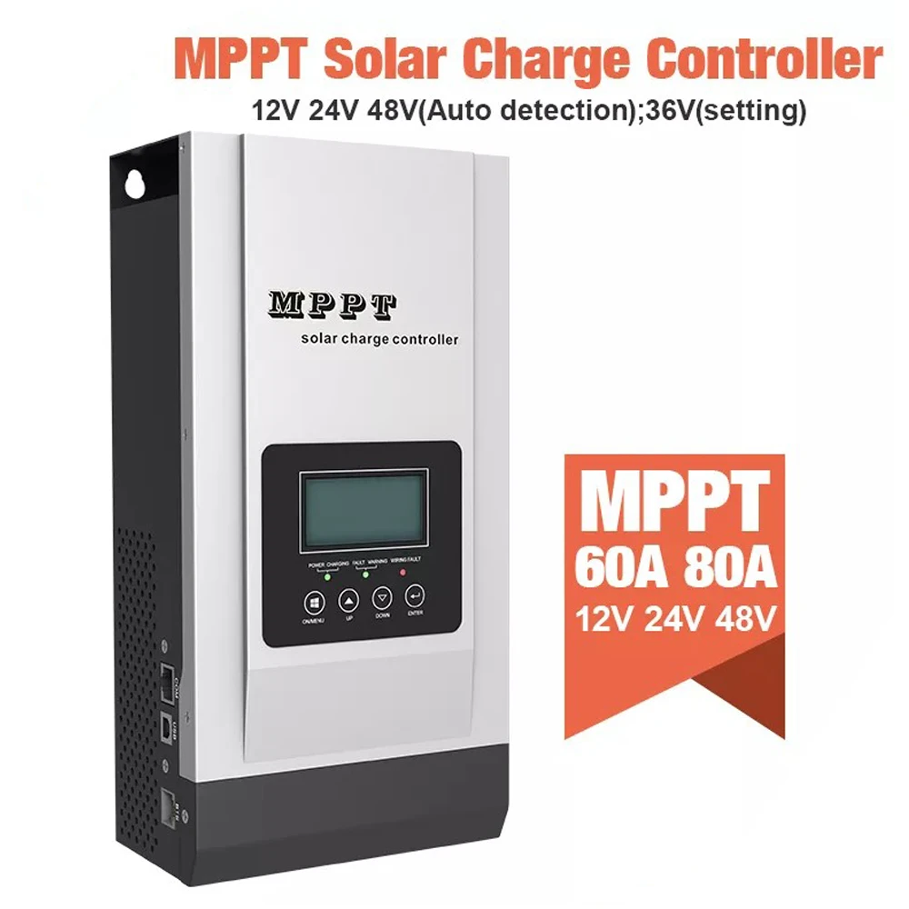 

MPPT Солнечный контроллер 80 А 60 А 36 в солнечное зарядное устройство батарея 12 В/24 В/48 в Настройка зарядного устройства макс. 150 В постоянного то...