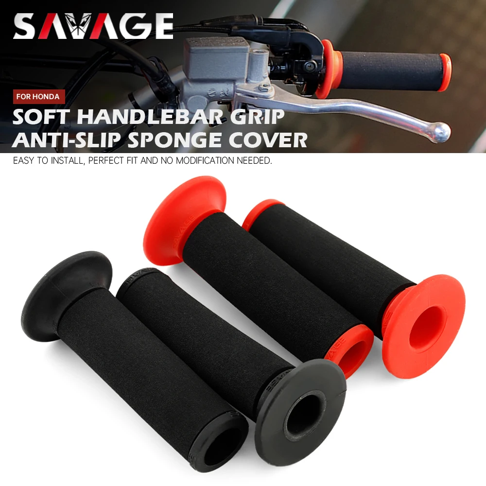 Soft Handlebar Grip For HONDA XR230R XR 250R 400R 600R 650R 230 Motard XR650L Motorcycle Anti-slip Sponge Cover Hand Grips Parts