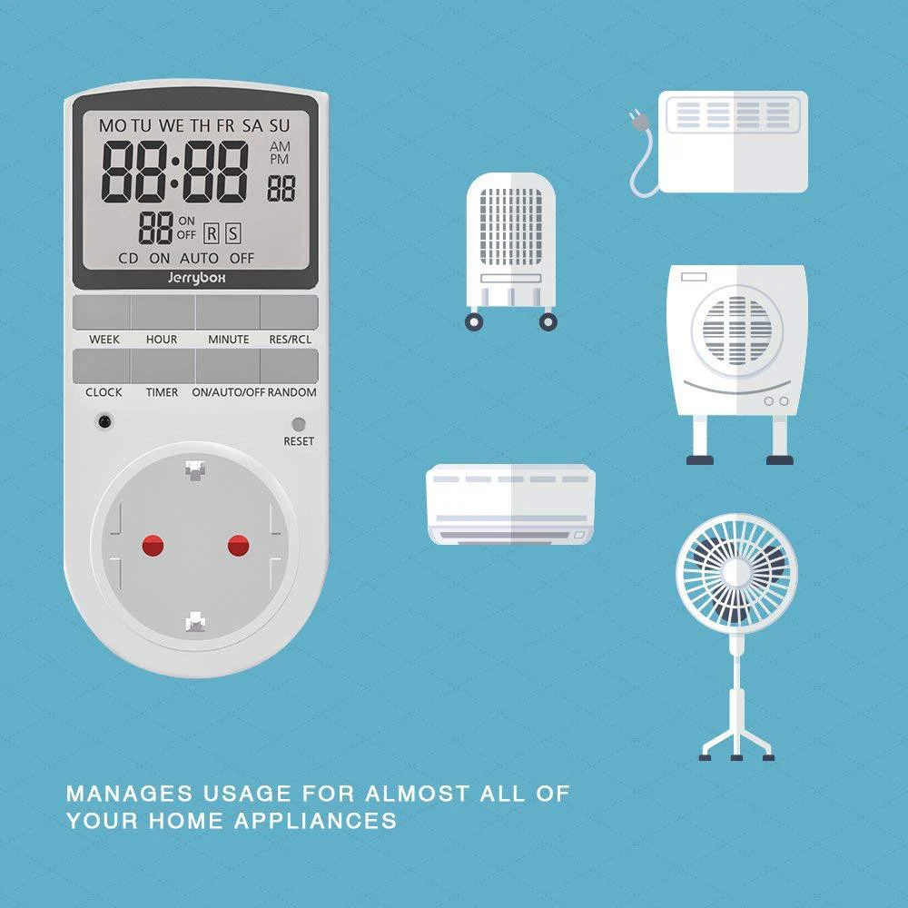 Цифровой таймер программируемая розетка с таймером стандарта ЕС/США 50 Гц 7 дней