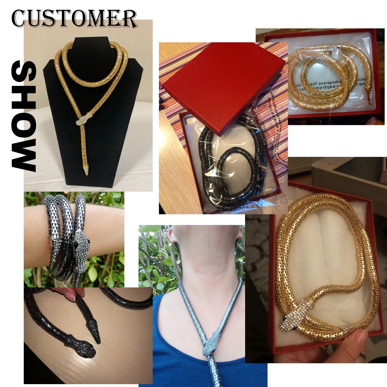 Женское Ожерелье-змея чокер в готическом стиле |