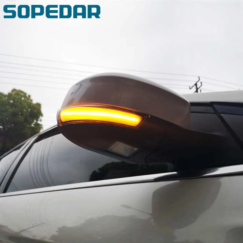 

SOPEDAR Car Dynamic LED Turn Signal Light Rearview Mirror Indicator Blinker Lamp for Ford Focus 2 3 MK2 MK3 Mondeo Mk4 2008-2018