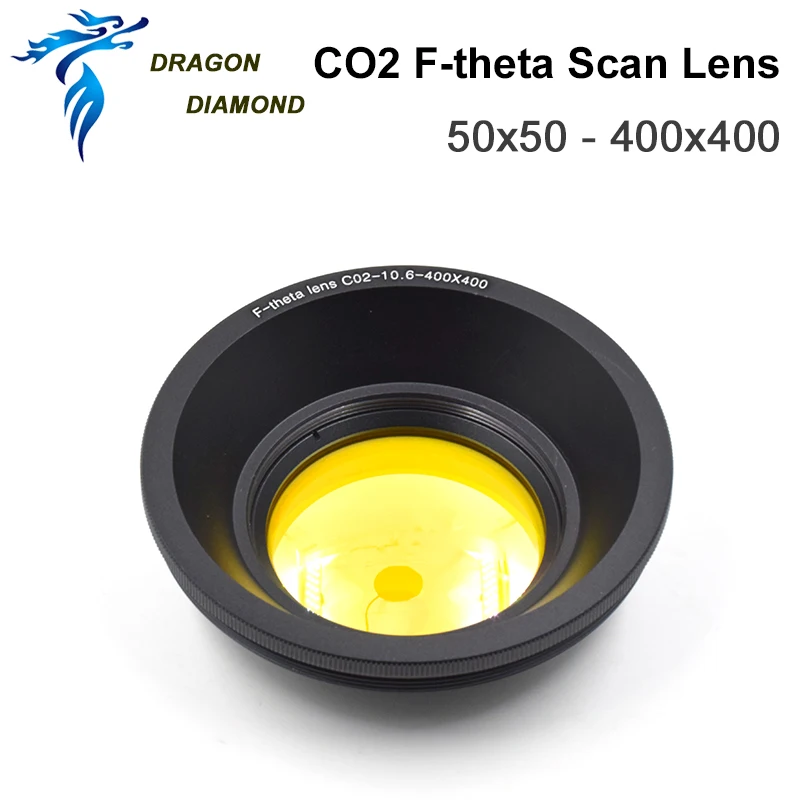 Дракон алмаз CO2 F-theta объектив сканирования США полевая линза 10.6um 50x50 - 400x400 FL63-565mm
