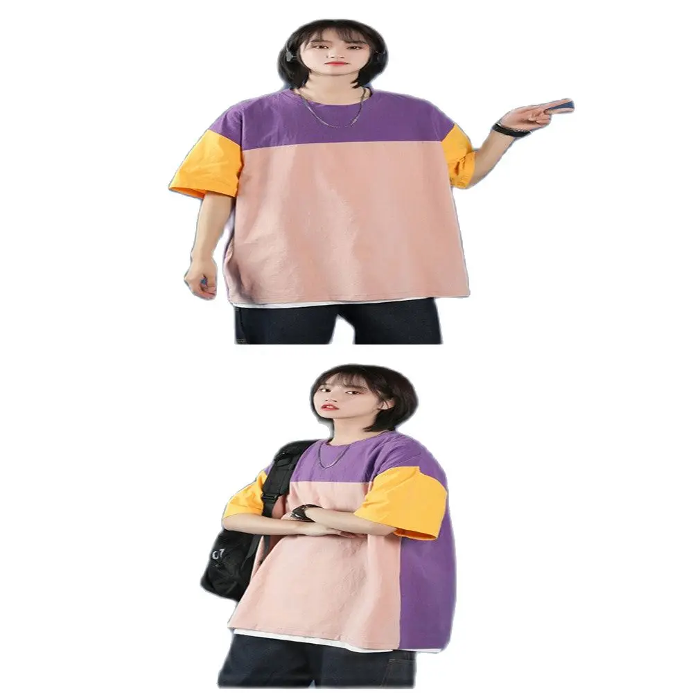 

2021 new Korean fashion ladies summer casual loose cotton O-neck top Harajuku short-sleeved oversized kawaii T-shirt top women