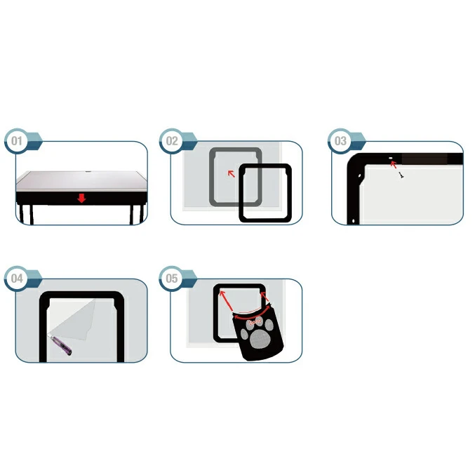 Внутренняя дверь для кошек экрана домашних животных откидная щенков котят