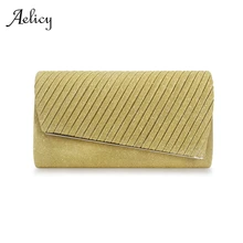 Женская атласная сумка клатч Aelicy винтажная Сумка конверт для