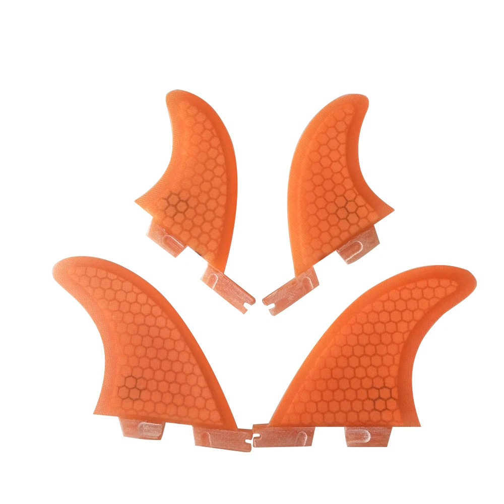 

SurfFCS2 G3+GL fins Orange color Honeycomb Fibreglass fin Quad fin set 4pcs per set
