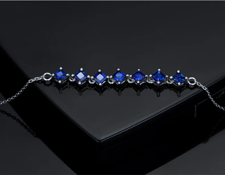 MLZB Natural sapphire 18k Pure Gold Female Bracelets Fine Jewelry Gift Girl Thin Trendy Solid 750 Real Bangle Party Good Nice | Украшения и