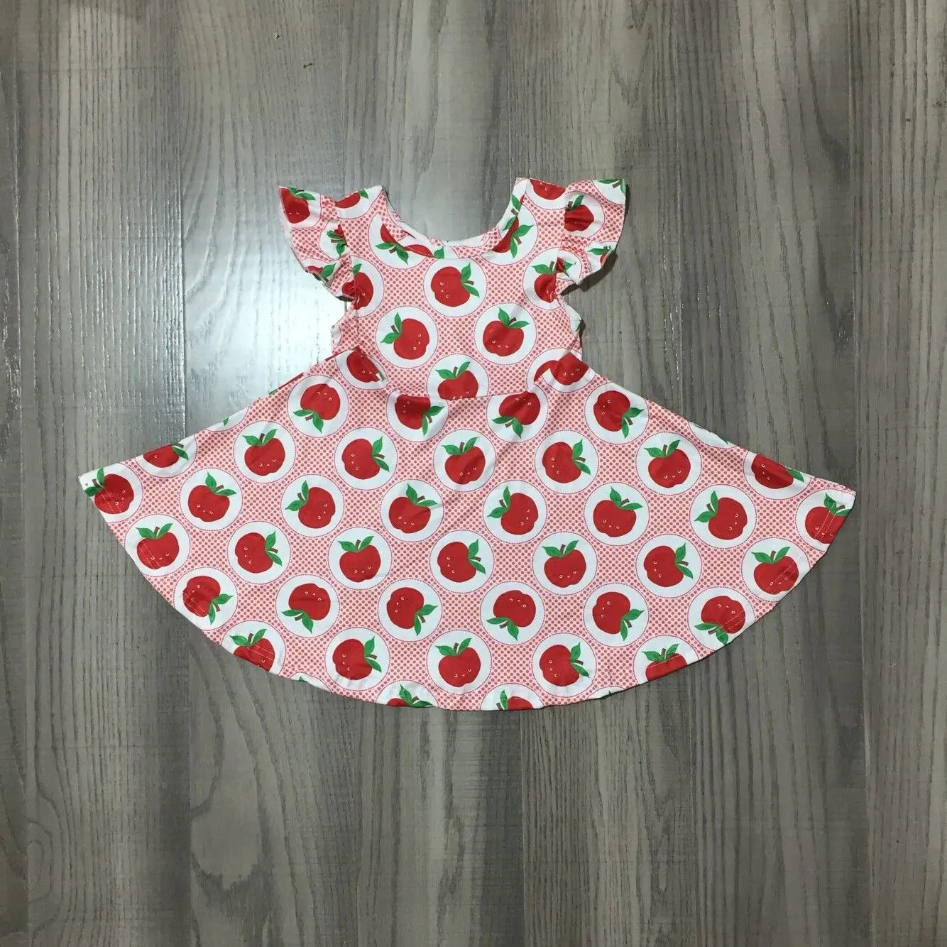 Летнее платье с надписью Apple для девочек детская одежда из молочного шелка |