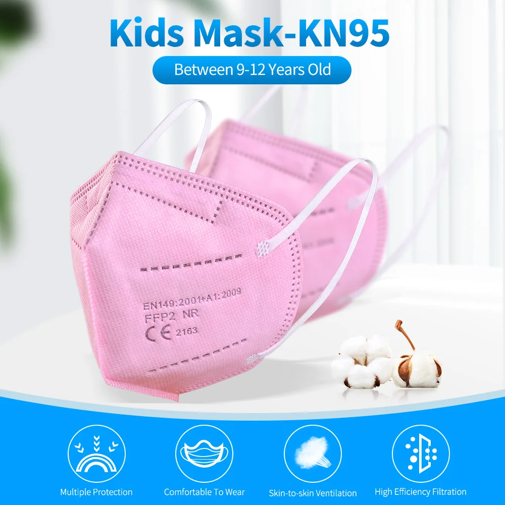 От 9 до 12 лет FFP2 маски для детей Homologadas KN95 CE цветная FFP2Mask защитная маска FP2 FPP2