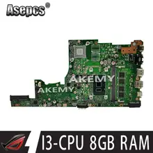 SAMXINNO For Asus X405U X405UA X405UN X405UR X405URR X405UQ X405URP X405UF Laotop Mainboard X405UA Motherboard 8GB RAM I3-CPU