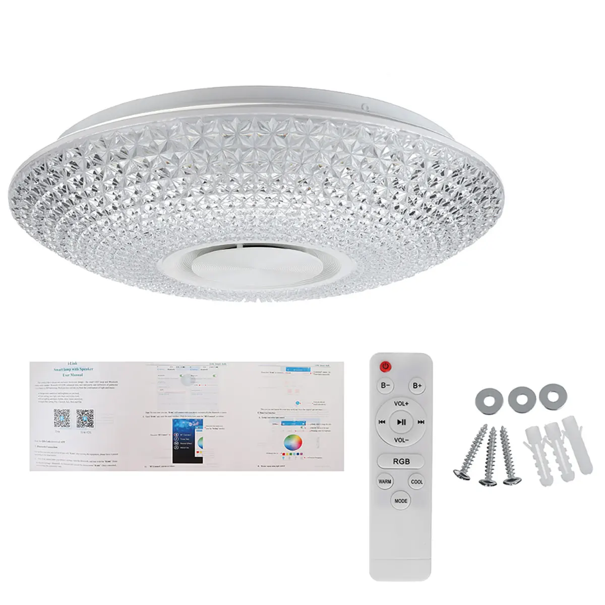 

100W 42CM LED Ceiling Lamp Modern Color LED Music Ceiling Lights Decoration Shadow Corridor Aisle Lampara Light Fixtures