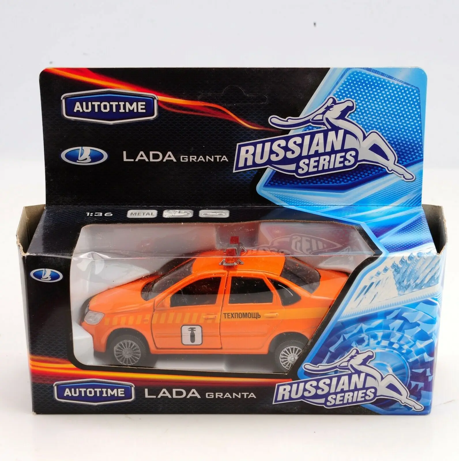 

1:36AUTOTIME Russian Series LADA GRANTA Taxi Model Alloy Vehicel Model Diecast T