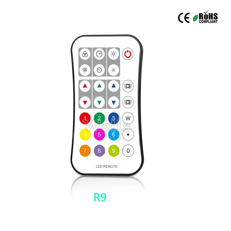 Бесплатная доставка флэш контроллер RGB DMX512 marster + R9 2 4G 27 клавиш пульт
