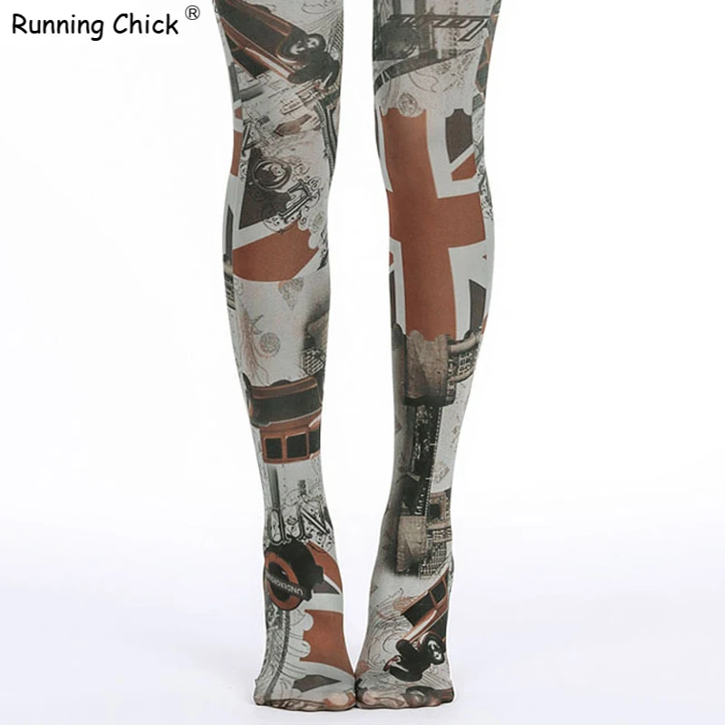 Женские колготки с принтом британского флага Прямая поставка | Женская одежда