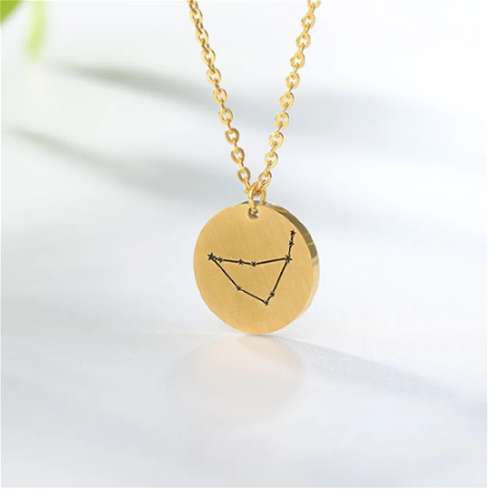 12 созвездий ожерелье с подвеской Стрелец Козерог Лев Овен Телец Gemini Рак Дева весы