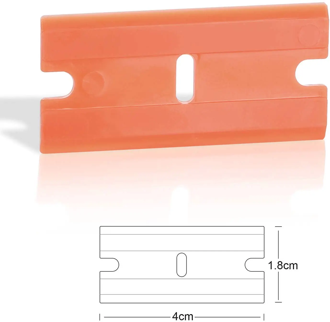 

30 Pcs Plastic Razor Blade Scraper 1.5 inch Refillable Double Edge Plastic Razor Blades Ideal for Auto Window Tint Vinyl Tool