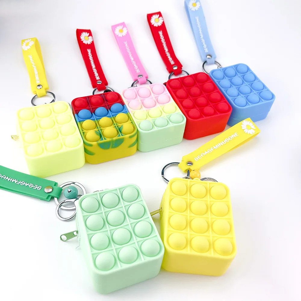New  Pop Its Bubble Fidget Toys Simpl Dimmer Fidget Toy Anti-stress Creativity Silicone Mini Children's Coin Purse