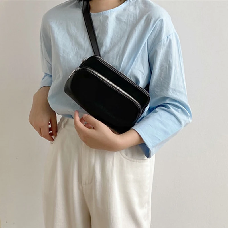 Поясная Сумка ZD1607 черная водонепроницаемая из искусственной кожи |