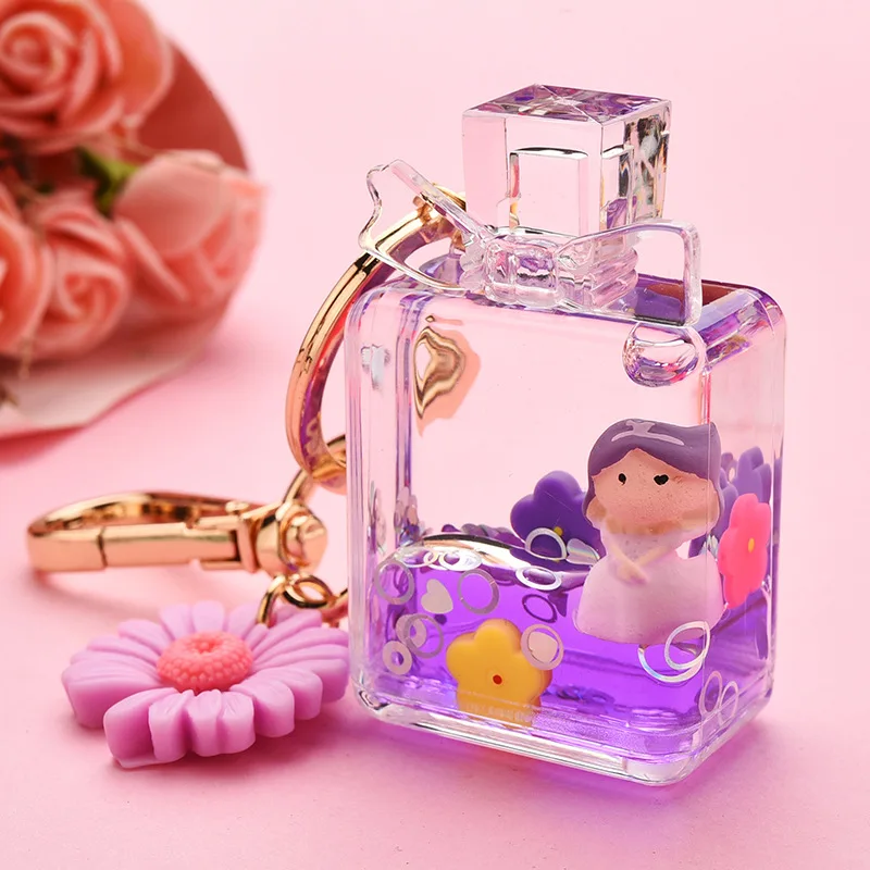 Новый флакон духов брелок для девочек с героями мультфильмов ключей
