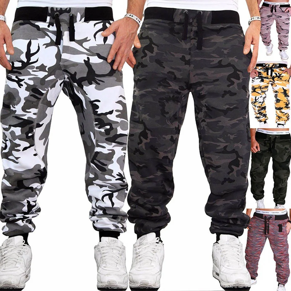 

Брюки-карго SHZQ мужские камуфляжные, джоггеры, повседневные штаны в стиле хип-хоп, свободные спортивные штаны на шнуровке, большие размеры
