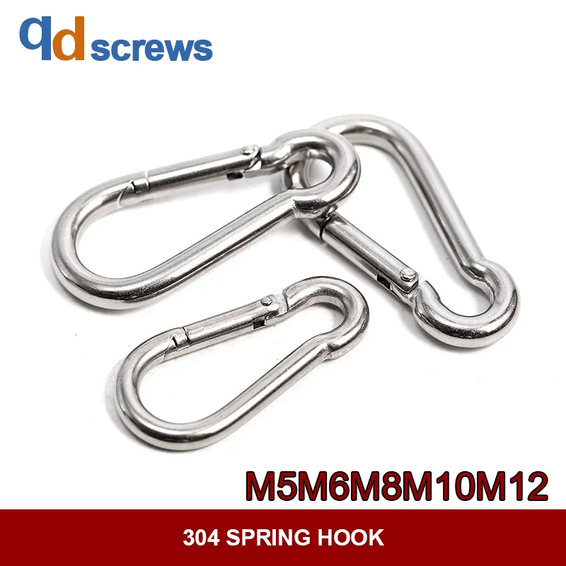 

304 M5M6M8M10M12 Snap Hook Round Wire and Forged DIN 5299