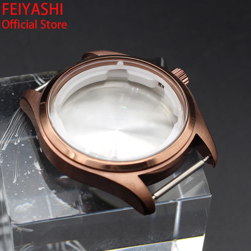 Кофейный 40 мм матовый корпус пилотных часов из нержавеющей стали 316L для Seiko NH35 NH34