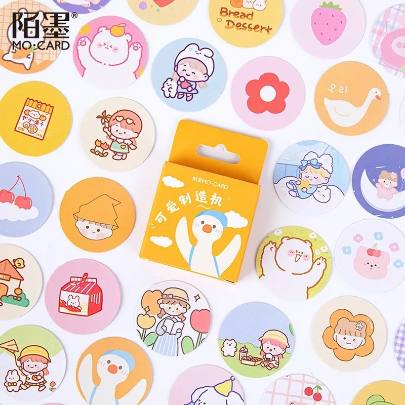 

Cute Cartoon Rabbit Adhesive Sticker Stationery Scrapbooking Album Decoration Diary Stick Label DIY Sealing Stickers