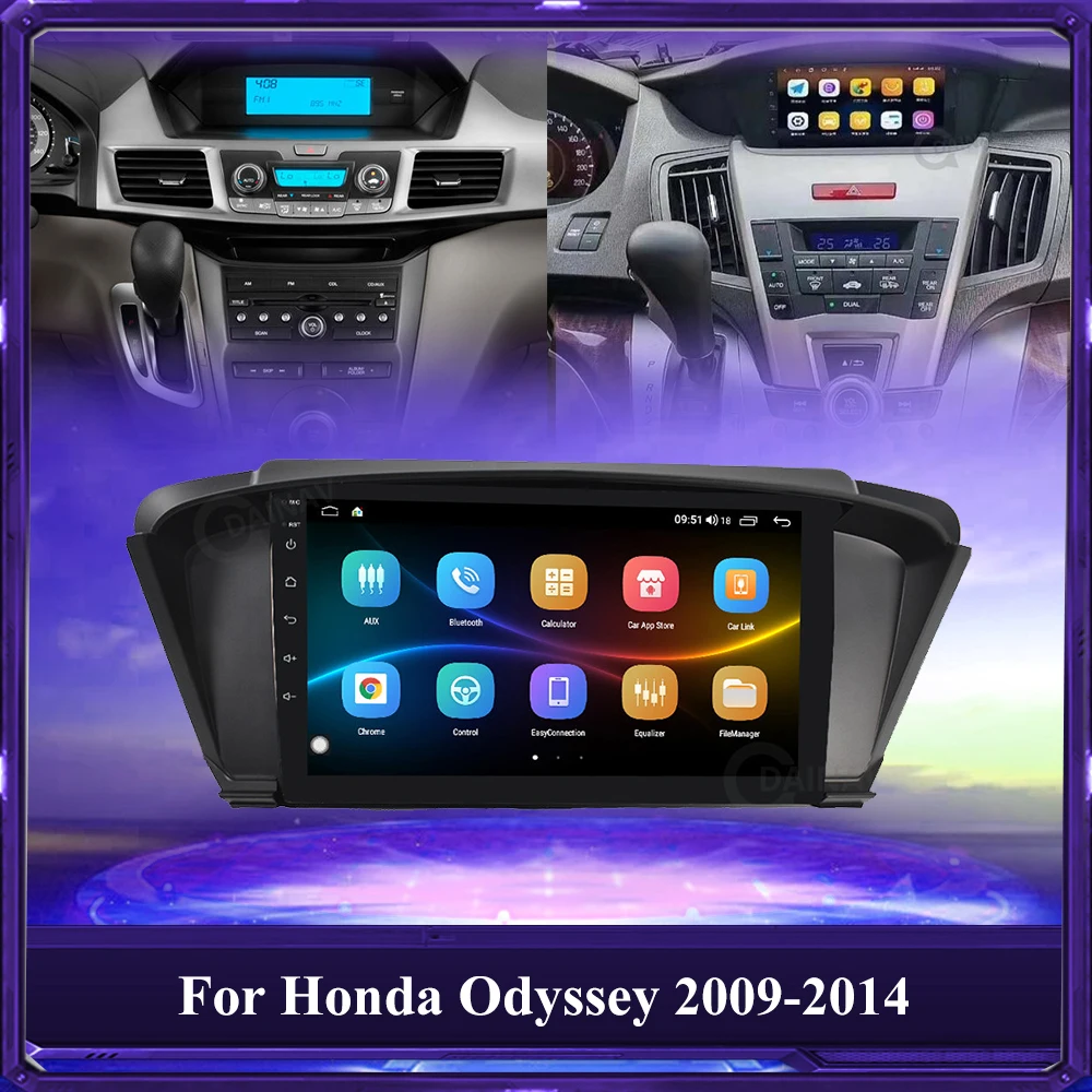 

Автомобильная камера 360, 2 Din, радио, сенсорный экран, GPS-навигация для Honda Odyssey 2009-2014, автомагнитола, стереоприемник, мультимедийный плеер