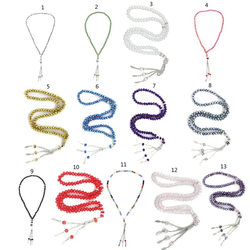 Модные бусины с кристаллами R2LE модные для мусульманской молитвы 99 бусин складное