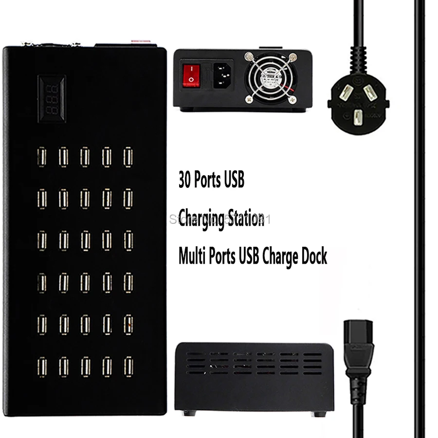 

30 Port USB Charging Station for Phone Charging 300W Mutli Port Charging for School Shopping mall