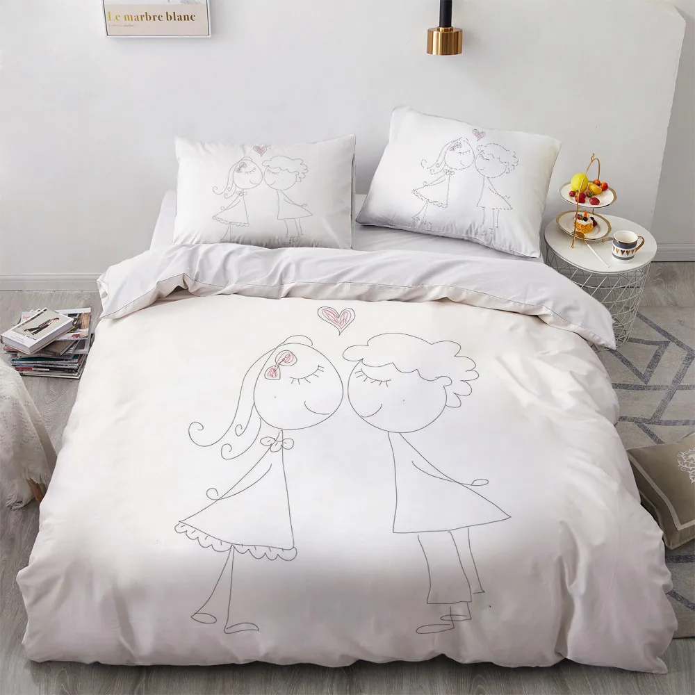

Роскошный комплект постельного белья с 3D рисунком, пододеяльник, одеяло, двуспальный, двуспальный, односпальный, синий мультяшный дизайн, и...
