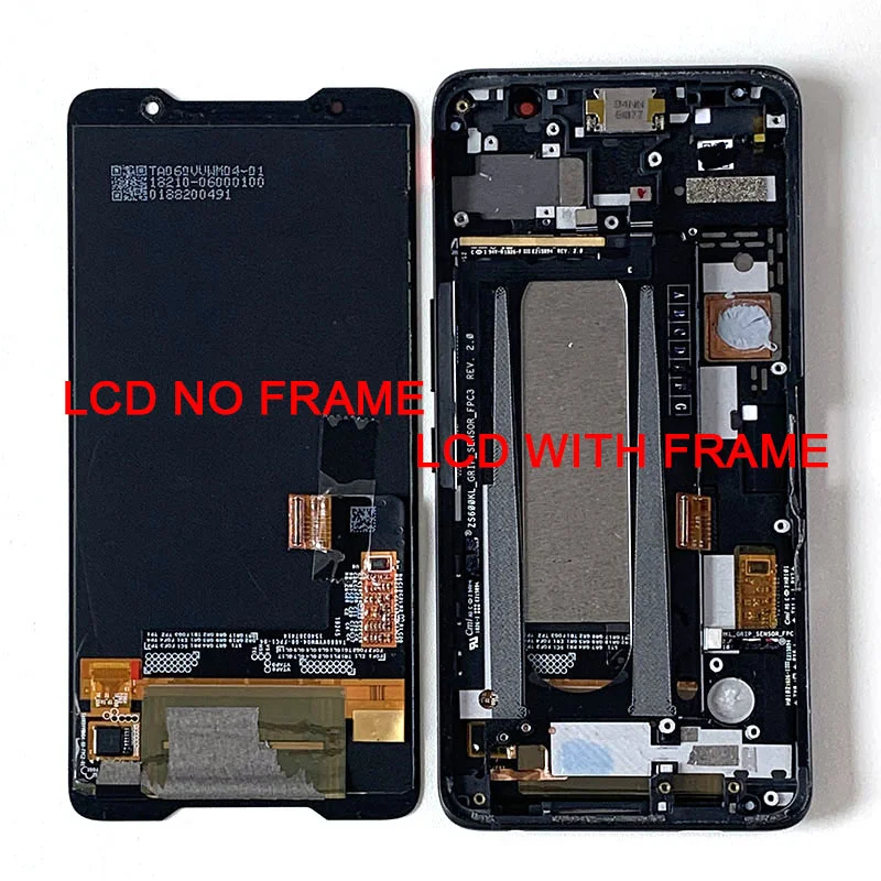 6 0original amoled for asus rog phone zs600kl lcd display screen touch panel digitizer for asus zs600kl with frame free tools free global shipping