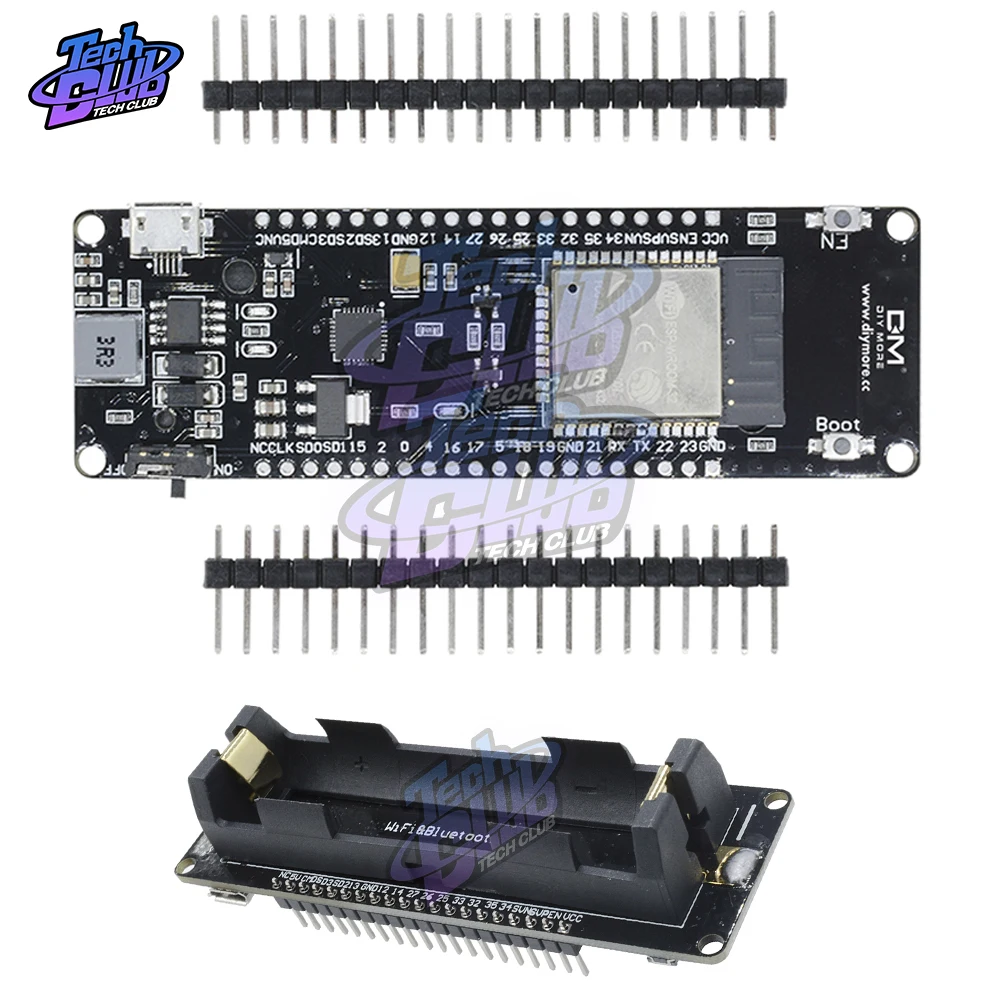 Беспроводная Bluetooth макетная плата ESP8266 ESP32 Φ WiFi с 18650 литиевым CP2102 CP2104 модулем для