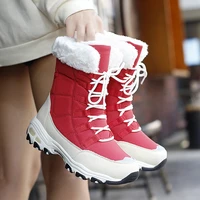 2021 womens boots non slip waterproof winter ankle snow boots fashion women platform winter shoes flat casual plush warm botas