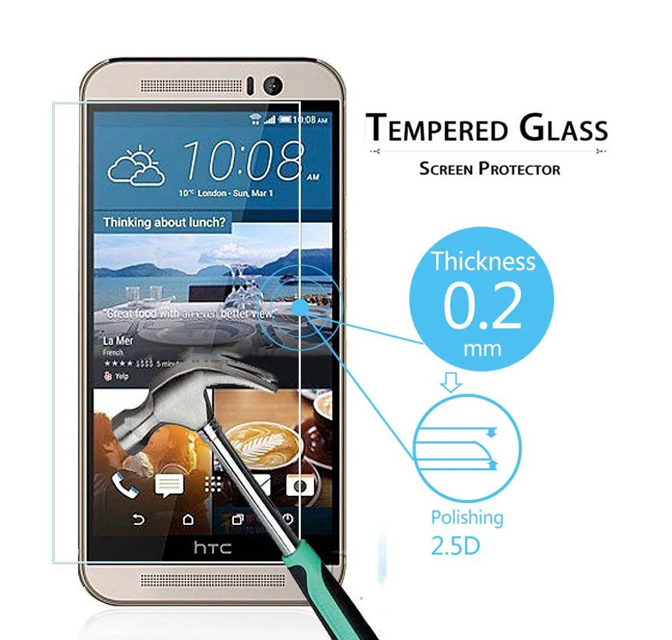 Оригинальное закаленное стекло для защиты экрана HTC One M9 M8 M7 Высококачественная