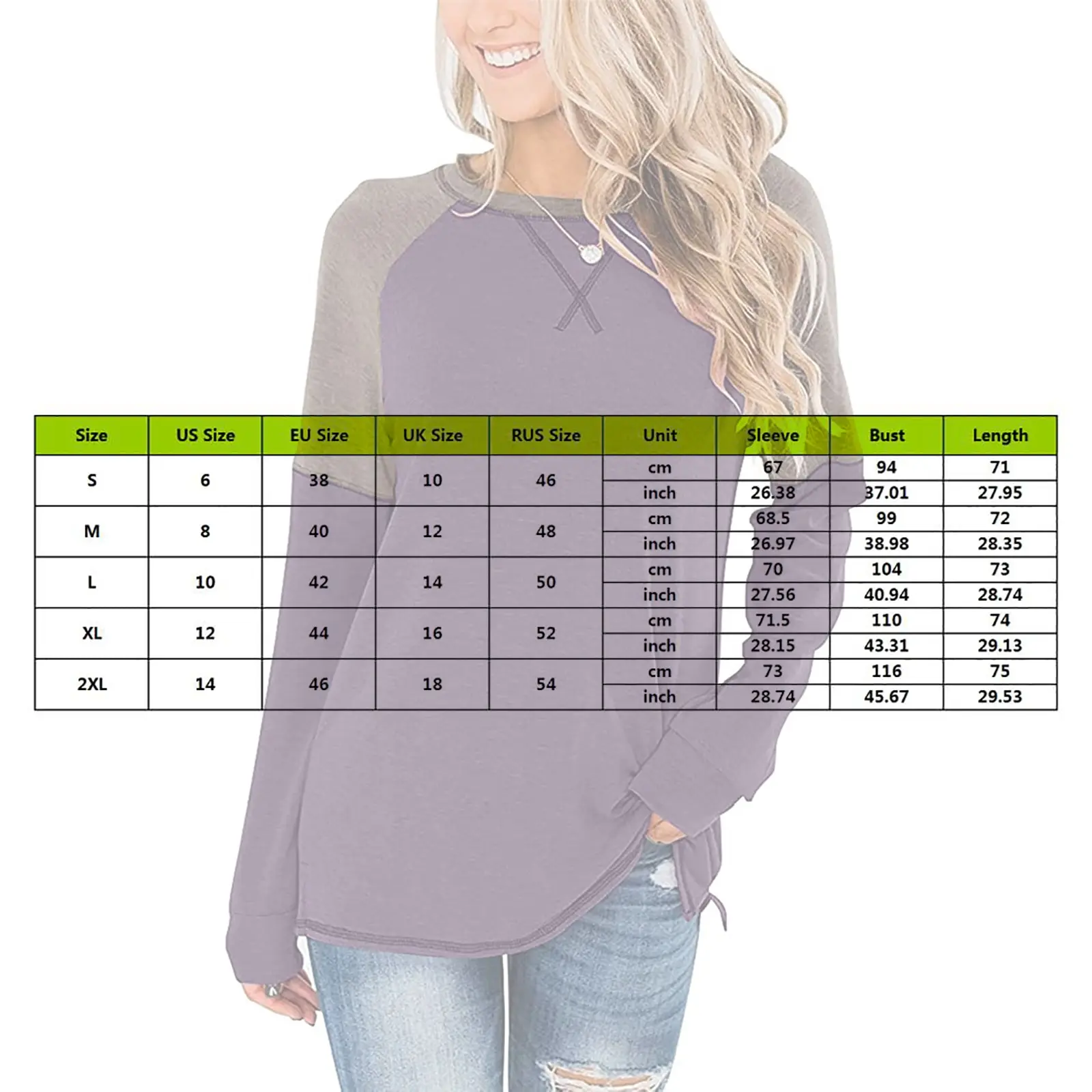 

2021 T Shirt Women Fashion Casual Color Block Round Neck Long Sleeve Loose Tops Top Women Harajuku T Shirt Ropa Mujer Camisetas