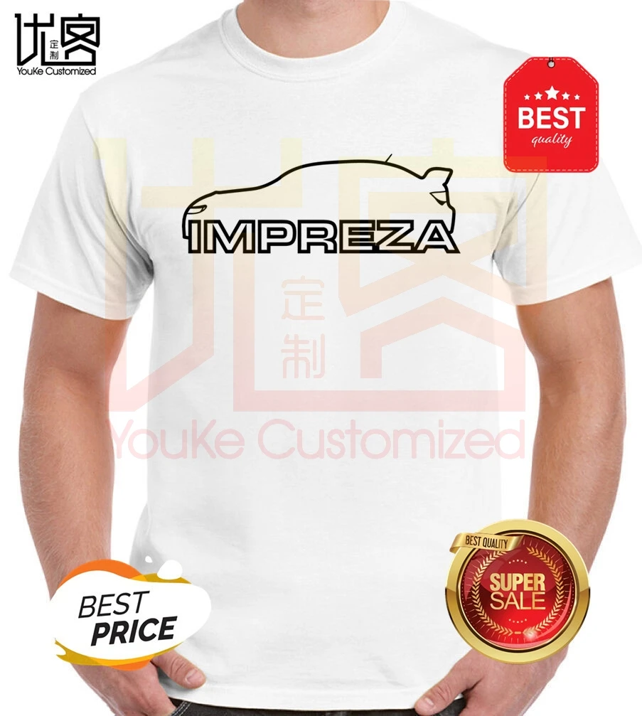 Футболка для Subaru Impreza с принтом автомобиля футболка большим шрифтом мужчин и